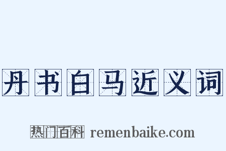 丹书白马近义词是什么意思的图片